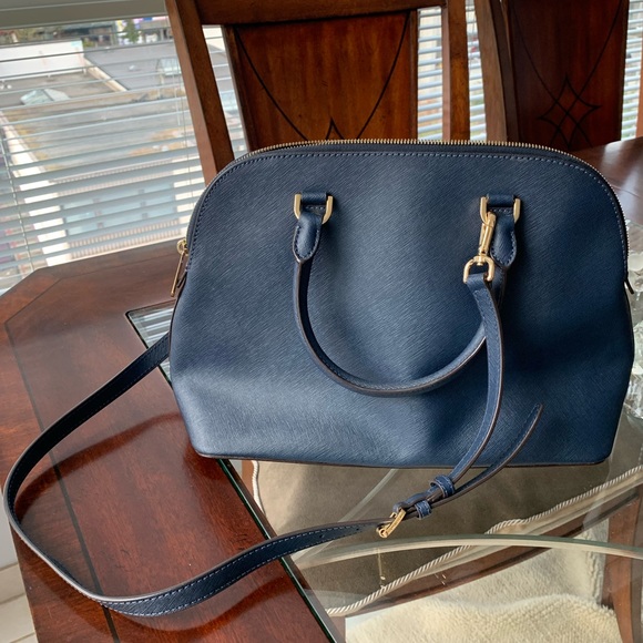 Michael Kors Dome Satchel Bag Emmy Saffiano Leather Medium Handbag - Picture 4 of 8